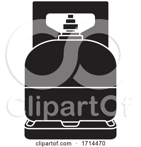 Black and White Silhouette Gas Cylinder by Lal Perera