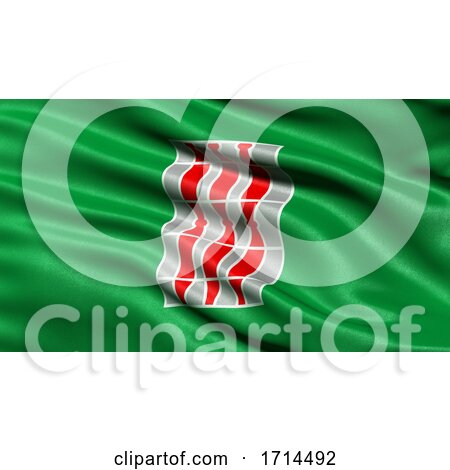 3D Illustration of the Italian State Flag of Umbria Waving in the Wind by stockillustrations