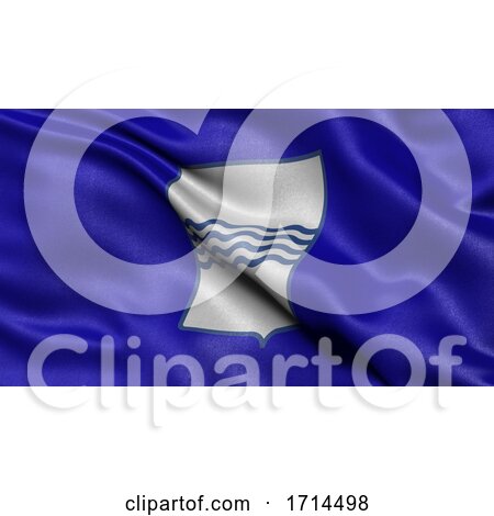 3D Illustration of the Italian State Flag of Basilicata Waving in the Wind by stockillustrations