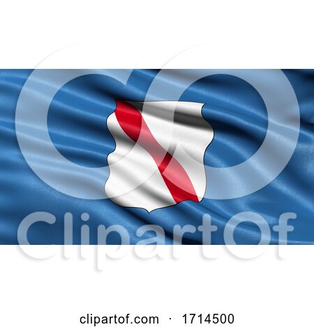 3D Illustration of the Italian State Flag of Campania Waving in the Wind by stockillustrations