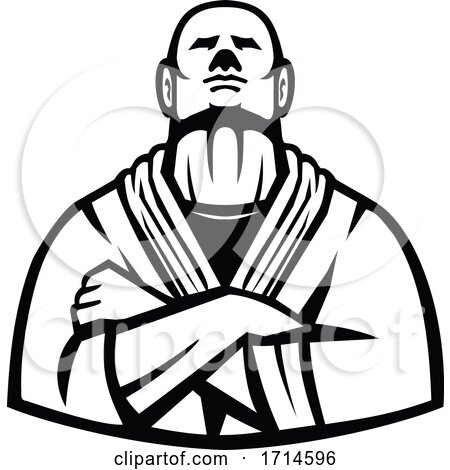 Brazilian Jiu Jitsu or Gracie Jujutsu Master with Arms Folded by patrimonio