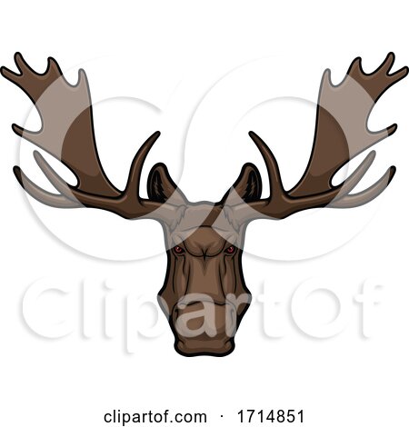 cute moose head clipart