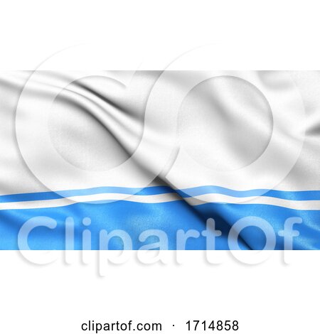 Flag of the Altai Republic Waving in the Wind 3D Illustration. by stockillustrations