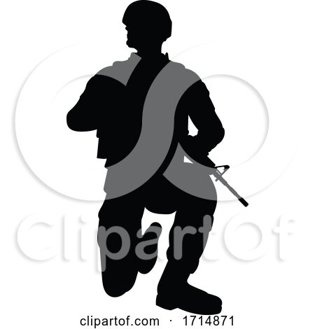 Soldier Silhouette by AtStockIllustration