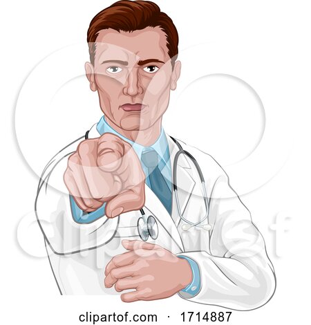 Doctor Wants or Needs You Pointing Medical Concept by AtStockIllustration