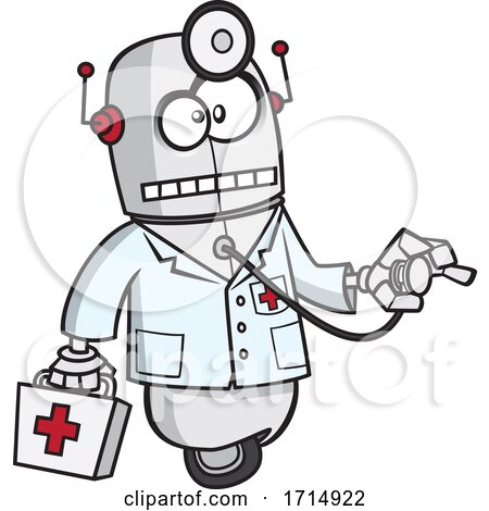 Cartoon First Aid Robot by toonaday