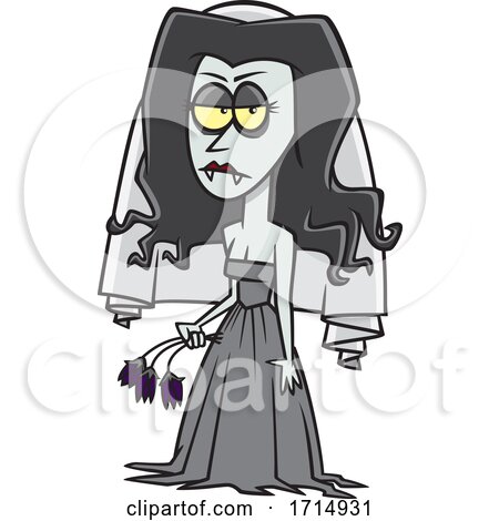 Cartoon Vampire Bride by toonaday