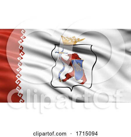 Flag of the Mari El Republic Waving in the Wind by stockillustrations