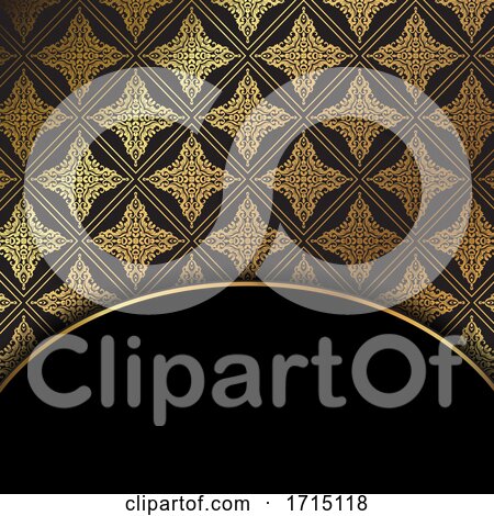 Elegant Pattern Background in Gold and Black by KJ Pargeter