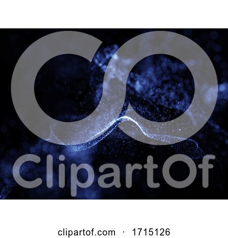 3D Abstract Modern Futuristic Background with Cyber Particles and Shallow Depth of Field by KJ Pargeter