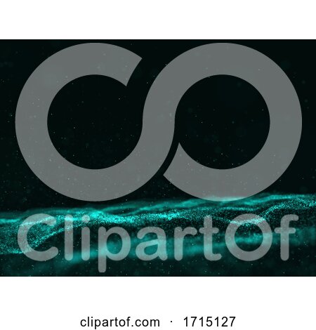 3D Abstract Cyber Particles Background with Flowing Dots by KJ Pargeter