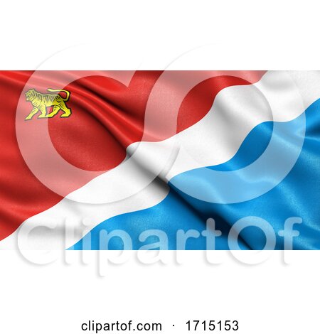 Flag of Primorsky Krai Waving in the Wind by stockillustrations