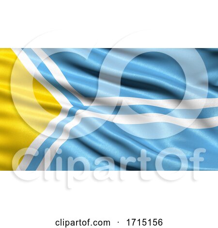 Flag of the Tuva Republic Waving in the Wind by stockillustrations