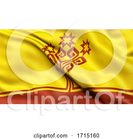 Flag of the Chuvash Republic (Chuvashia) Waving in the Wind by stockillustrations