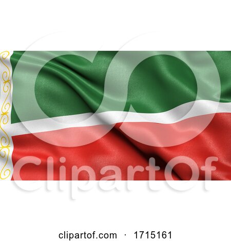 Flag of the Chechen Republic Waving in the Wind by stockillustrations