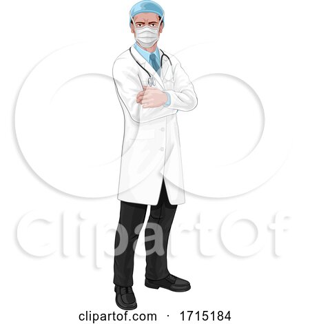 Doctor in Protective Mask Medical Concept by AtStockIllustration