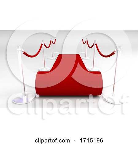 Red Carpet on White Background by KJ Pargeter