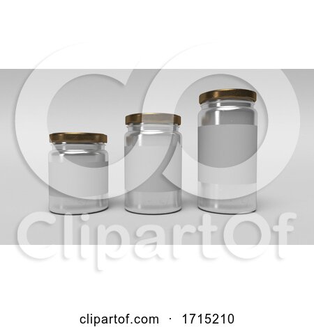 Set of Glass Jars for Canning and Preserving by KJ Pargeter
