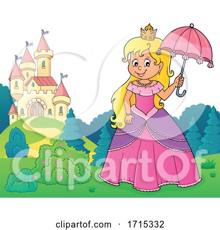 Princess Holding an Umbrella by visekart