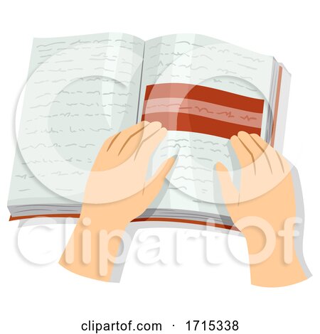 Hands Book Reading Tracker Dyslexic Illustration by BNP Design Studio