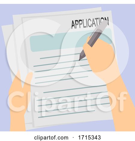 Hands Written Employment Application Illustration by BNP Design Studio