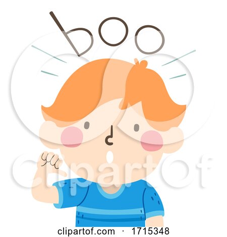 Kid Boy Onomatopoeia Sound Boo Illustration by BNP Design Studio