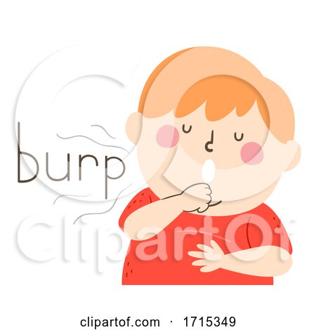 Kid Boy Onomatopoeia Sound Burp Illustration by BNP Design Studio