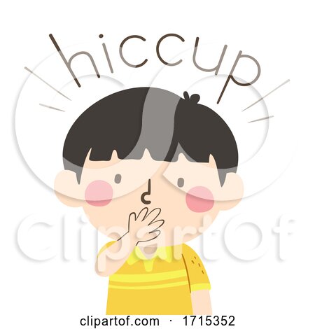 Kid Boy Onomatopoeia Sound Hiccup Illustration by BNP Design Studio