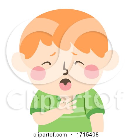 Kid Boy Choking Illustration by BNP Design Studio