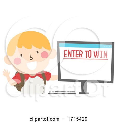 Kid Boy Enter to Win Illustration by BNP Design Studio