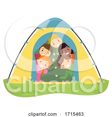 Stickman Teens Group Camp Tent Illustration by BNP Design Studio #1715463