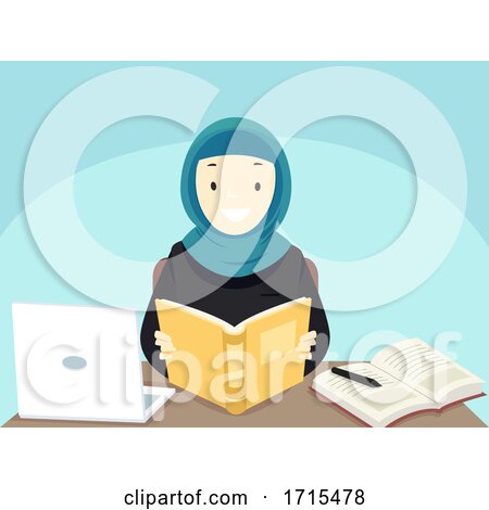 Teen Girl Student Qatar Study Illustration by BNP Design Studio