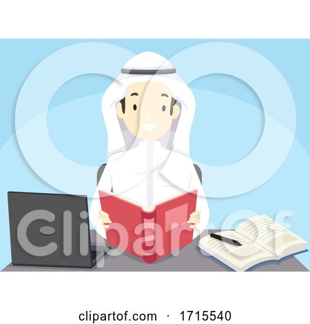 Teen Guy Student Qatar Study Illustration by BNP Design Studio
