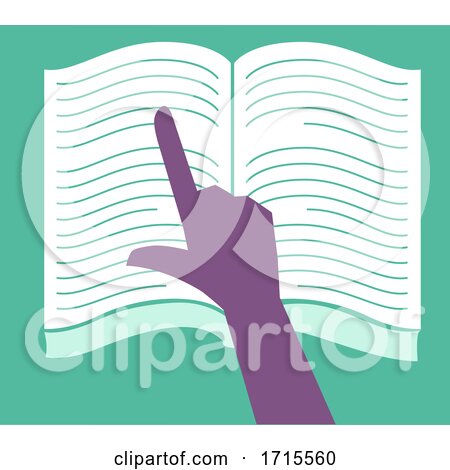 Speed Reading Technique Hand Point Illustration by BNP Design Studio
