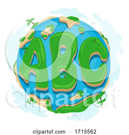 Earth ABC Island Illustration by BNP Design Studio
