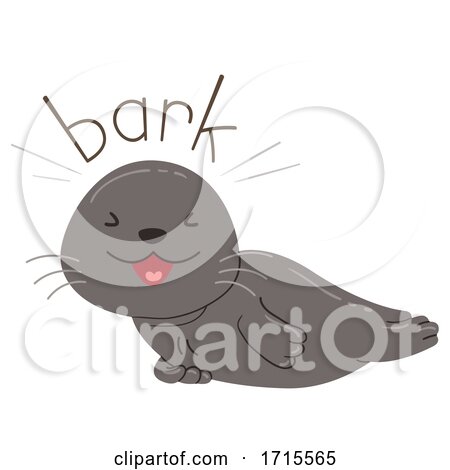 Seal Onomatopoeia Sound Bark Illustration by BNP Design Studio