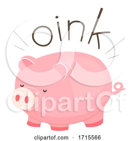Pig Onomatopoeia Sound Oink Illustration by BNP Design Studio