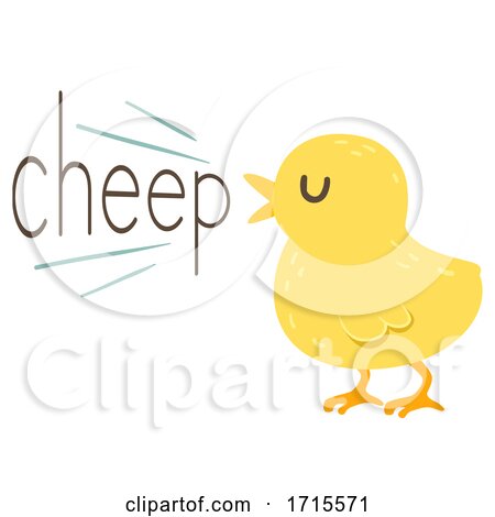 Chick Onomatopoeia Sound Cheep Illustration by BNP Design Studio