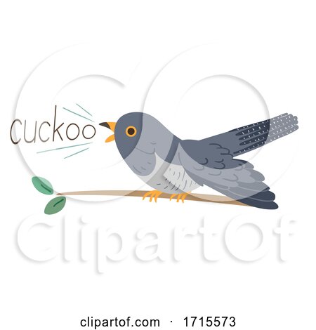 Cuckoo Bird Onomatopoeia Sound Cuckoo Illustration by BNP Design Studio