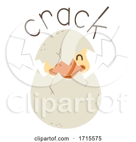 Duck Egg Onomatopoeia Sound Crack Illustration by BNP Design Studio