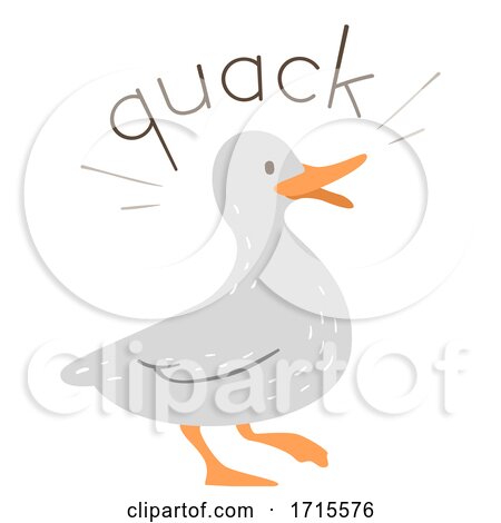 Duck Onomatopoeia Sound Quack Illustration by BNP Design Studio
