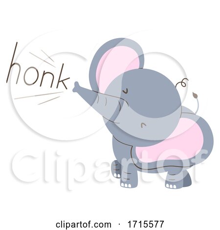 Elephant Onomatopoeia Sound Honk Illustration by BNP Design Studio