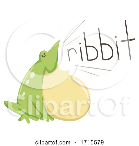Frog Onomatopoeia Sound Ribbit Illustration by BNP Design Studio