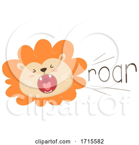 Lion Onomatopoeia Sound Roar Illustration by BNP Design Studio