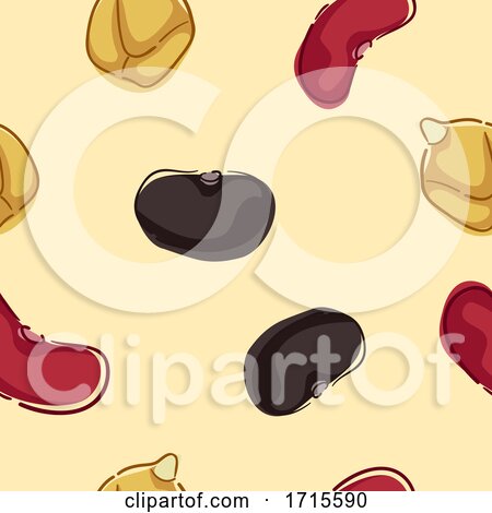 Seamless Beans Background Illustration by BNP Design Studio