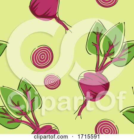 Seamless Beets Background Illustration by BNP Design Studio