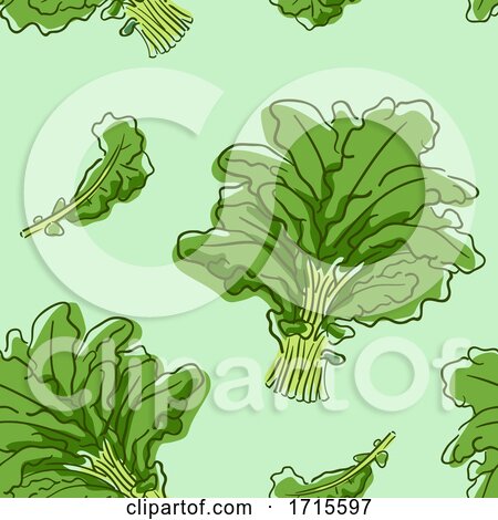 Seamless Kale Background Illustration by BNP Design Studio