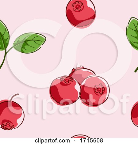 Seamless Cranberry Background Illustration by BNP Design Studio