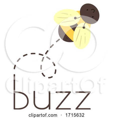Bee Onomatopoeia Sound Buzz Illustration by BNP Design Studio