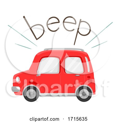 Car Onomatopoeia Sound Beep Illustration by BNP Design Studio